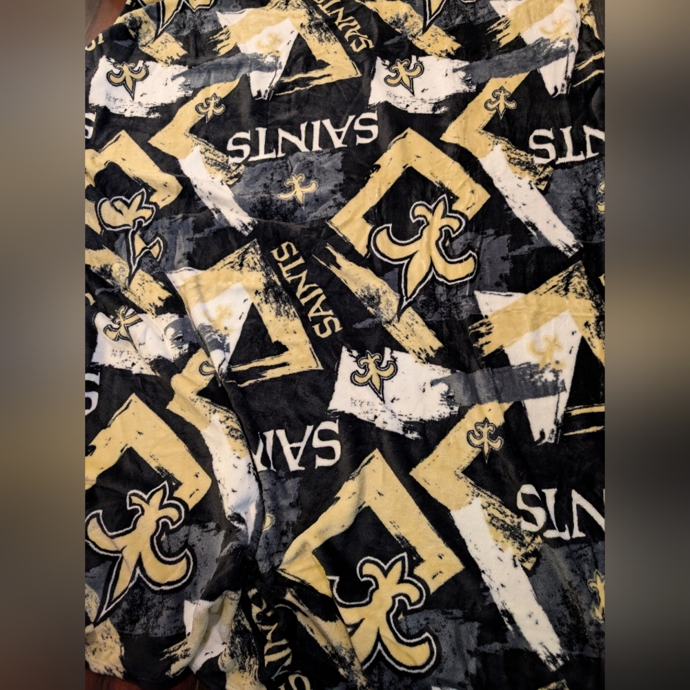 Saints Themed Throw  Blanket